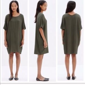 Madewell easy shift dress Olive SZ Xsmall